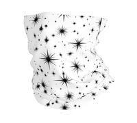 Cache-Cou Cool Black Star Print Echarpe Gaiter Ultra-Douce Écharpe Demi-Visage Balaclava Bandana Tubulaire pour Randonnée Yoga Course À Pied 25X50 Cm