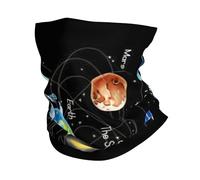 Cache-cou coupe-vent avec imprimé planètes, étoiles et voie lactée - Masque de ski unisexe pour l'extérieur