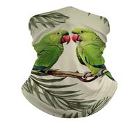 Cache Cou Couple De Perroquets Olive Frais Echarpe Durable Neckwarmer pour Randonnée Activité en Plein Air Pêche 2 Pièces