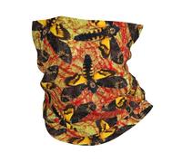 Cache Cou Crâne De Papillon Sphinx Rouge Or Balaclava Durable Écharpe Multifonction Couvre-Chef pour Randonnée Jogging Cyclisme 25X50Cm
