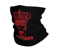 Cache Cou Crâne De Roi du Maroc Drapeau Marocain Tour De Cou Toutes Saisons Neck Warmer Anti-Solaire Cache-Col pour Randonnée Course À Pied Jogging