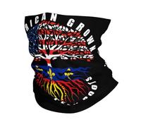 Cache-Cou Cultivé Aux États-Unis avec des Racines Guadeloupéennes Drapeau De La Guadeloupe Bandana Tubulaire Balaclava Écharpe Echarpe Gaiter pour Randonnée Vélo Moto 25X50 Cm