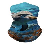 Cache-Cou Dauphin Tube Bandeaux Étanche À La Poussière Headwrap Ultra-Douce Écharpe, pour Extérieur, Sports, Ski, Adulte, 26x30cm