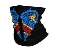 Cache-Cou Democratic Republic of The Congo Flag Wing Bandana Tubulaire Multi-Usage Cache Cou Elastique Balaclava Tour De Cou pour Vélo Randonnée Moto 25X50 Cm