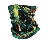 Cache-Cou Demon Dragon Japanese Asian Style Green Tour De Cou Balaclava Bandana Tubulaire Élastique Cache Cou Elastique pour Vélo Yoga Course À Pied 25X50 Cm