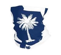 Cache-cou d'hiver avec drapeau de la Caroline du Sud imprimé carte de la Caroline du Sud, cache-cou, écharpe douce pour le ski, le cyclisme, les sports de plein air