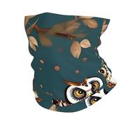 Cache-cou d'hiver avec imprimé hiboux sur branches d'arbre, masque doux pour le ski, le cyclisme, les sports de plein air