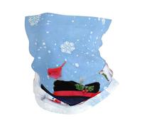 Cache-cou d'hiver avec imprimé Père Noël et bonhomme de neige pour ski, vélo, jogging, course à pied, sports de plein air