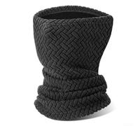 Cache-cou d'hiver cache-cou, 28 x 34,5 cm, matériau élasthanne et polyester pour cyclisme, ski, randonnée, femmes, hommes, adolescents (noir)