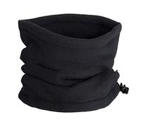 Cache-cou d'hiver doublé en polaire - Écharpe épaisse coupe-vent et anti-poussière pour homme et femme - Bonnet de ski en polaire - Noir, noir
