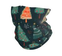 Cache-cou d'hiver élastique réglable avec joli motif d'arbre de Noël - Tour de cou multifonction pour homme et femme - Unisexe, Noir , Taille unique