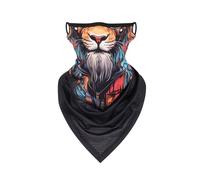 Cache-cou d'hiver en polaire 3D motif animal coupe-vent pour l'été, l'équitation, le vent et pratique pour l'extérieur (A, 25 x 43 cm)