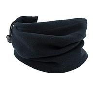 Cache-cou d'hiver en polaire coupe-vent avec cordon de serrage pour homme et femme - Pour cyclisme, randonnée, pêche, Noir , Taille unique