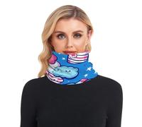 Cache-cou d'hiver en polaire pour homme et femme, doux et épais, pour temps froid, sports de plein air, 4 juillet sur le thème des États-Unis, fête de l'indépendance mignonne
