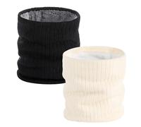 Cache-cou d'hiver unisexe en polaire chaude pour le visage, écharpe épaisse et coupe-vent tricotée pour le ski, la chasse par temps froid, les essentiels du nez, 2 pièces - B, M