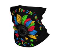 Cache-Cou Don't Judge What You Don't Understand Autism Echarpe Gaiter Élastique Écharpe Demi-Visage Ultra-Douce Tour De Cou pour Moto Randonnée Vélo 25X50 Cm