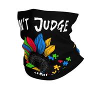 Cache-Cou Don't Judge What You Don't Understand Autism White Echarpe Gaiter Multi-Usage Écharpe Demi-Visage Ultra-Douce Bandana Tubulaire pour Moto Vélo Course À Pied 25X50 Cm