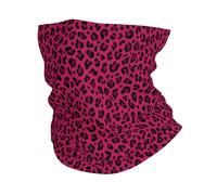 Cache-cou doux pour le visage, demi-masque, écharpe, cagoule, imprimé léopard, rose vif, comme sur l'image, Taille unique