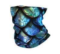 Cache-Cou Dragon Scales Dark Fantasies Style Green Blue Cache Cou Elastique Élastique Tour De Cou Ultra-Douce Écharpe Demi-Visage pour Course À Pied Randonnée Vélo 25X50 Cm