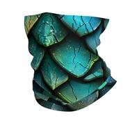Cache-Cou Dragon Scales Fantasies Style Dark Blue Green Echarpe Gaiter Multi-Usage Écharpe Demi-Visage Balaclava Cache Cou Elastique pour Randonnée Moto Course À Pied 25X50 Cm