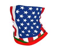 Cache-Cou Drapeau Américain Et Drapeau Portugais Cache Cou Elastique Balaclava Écharpe Demi-Visage Ultra-Douce Echarpe Gaiter pour Randonnée Course À Pied Moto 25X50 Cm