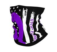 Cache Cou Drapeau Anti-Violence Sensibilisation À La Violence Domestique Écharpe Respirant Balaclava Durable Couvre-Chef pour Homme Femme Cyclisme Randonnée 25X50CM