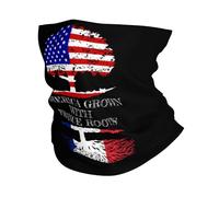 Cache-Cou Drapeau De La France Et Drapeau Américain Bandana Tubulaire Multi-Usage Écharpe Demi-Visage Balaclava Echarpe Gaiter pour Course À Pied Yoga Randonnée 25X50 Cm