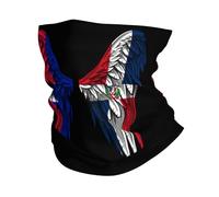 Cache-Cou Drapeau De La République Dominicaine Et D'Haïti Cache Cou Elastique Multi-Usage Écharpe Demi-Visage Balaclava pour Course À Pied Yoga 25X50 Cm