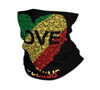 Cache Cou Drapeau De La République du Congo Amour Blanc Anti-Vent Echarpe Respirante Neck Gaiters pour Paintball Ski Moto 2 Pièces