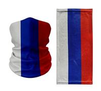 Cache-cou drapeau de la Russie - Couvre-visage tricolore russe de qualité supérieure - Écharpe légère et respirante pour la fierté nationale, les événements sportifs et l'identité culturelle