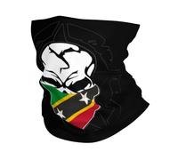 Cache-Cou Drapeau De Saint-Kitts-Et-Nevis Cache Cou Elastique Multi-Usage Tour De Cou Ultra-Douce Bandana Tubulaire pour Yoga Course À Pied Vélo 25X50 Cm
