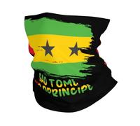 Cache Cou Drapeau De Sao Tomé-Et-Principe Bandana Multi-Usage Tour De Cou Unisexe Écharpe pour Course À Pied Adulte Yoga