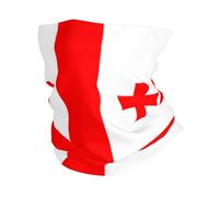 Cache Cou Drapeau des Géorgiens Tour De Cou Toutes Saisons Neck Warmer Anti-UV Écharpe pour Adulte Jogging Ski