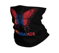 Cache-Cou Drapeau des Papillons De Mongolie Tour De Cou Élastique Cache Cou Elastique Ultra-Douce Echarpe Gaiter pour Course À Pied Moto Vélo 25X50 CM