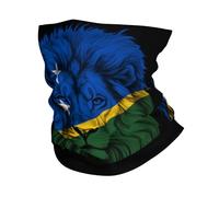 Cache-Cou Drapeau du Lion des Îles Salomon Cache Cou Elastique Balaclava Écharpe Demi-Visage Multi-Usage Bandana Tubulaire pour Course À Pied Vélo Moto 25X50 CM