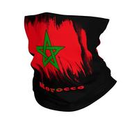 Cache Cou Drapeau du Maroc Marocain Tour De Cou Personnalisé Neck Warmer Élastique Écharpe pour Cyclisme Course À Pied Jogging