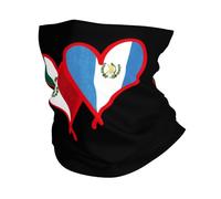 Cache Cou Drapeau du Mexique Et Drapeau du Guatemala Tour De Cou Unisexe Cache-Col Toutes Saisons Neck Warmer pour Extérieur Ski Course À Pied