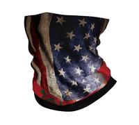 Cache-Cou Drapeau Marocain Ondulé De L'Amérique Et du Maroc Cache Cou Elastique Élastique Écharpe Demi-Visage Ultra-Douce pour Moto Vélo 25X50 Cm