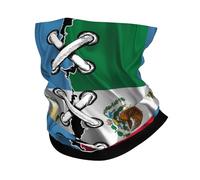 Cache-Cou Drapeau Ondulé du Mexique, du Mexique Et du Guatemala Cache Cou Elastique Ultra-Douce Bandana Tubulaire Respirant pour Moto Course À Pied 25X50 Cm