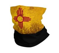 Cache Cou Drapeau Rétro du Nouveau-Mexique Cache-Col Respirant Neck Warmer Lavable Écharpe pour Adulte Yoga Motorcycle