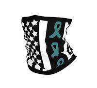 Cache-Cou Drapeau Ruban De Sensibilisation Au Cancer De L'Ovaire Bande De Cheveux Ultra-Douce Gaiter Élastique Écharpe Tube, pour Homme, Extérieur, Randonnée, Course À Pied, 26x30cm