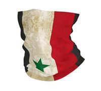 Cache Cou Drapeau Syrien Vintage Neck Warmer Ultra-Douce Écharpe Toutes Saisons Cache-Col pour Randonnée Course À Pied Vélo