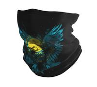 Cache-Cou Eagle Drapeau du Kazakhstan Balaclava Ultra-Douce Écharpe Demi-Visage Séchage Rapide Couvre-Chef, pour Cyclisme, Vélo, Ski, 26x30cm