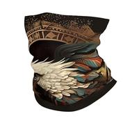 Cache-Cou Eagle Tribal Native American Brown Cache Cou Elastique Balaclava Echarpe Gaiter Respirant Écharpe Demi-Visage pour Vélo Yoga Moto 25X50 Cm