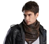 Cache-cou écharpe foulard chaud détachable faux col chaud hiver cyclisme coupe-vent, café, Taille unique