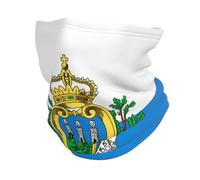 Cache-Cou Élastique Multifonction Motif Saint-Marin Drapeau Réglable Cagoule Sport Extérieur Respirant Anti-Statique Design Cagoule Masque Sportif Chaud Venteux