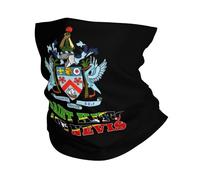 Cache-Cou Emblème National De Saint-Kitts-Et-Nevis Cache Cou Elastique Respirant Écharpe Demi-Visage Multi-Usage Tour De Cou pour Randonnée Moto Course À Pied 25X50 CM
