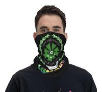 Cache-Cou Emblème National des Comores Bandana Tubulaire Respirant Écharpe Demi-Visage Balaclava Cache Cou Elastique pour Course À Pied Moto Vélo 25X50 CM