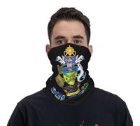 Cache-Cou Emblème National des Îles Salomon Echarpe Gaiter Balaclava Bandana Tubulaire Élastique Écharpe Demi-Visage pour Course À Pied Vélo Randonnée 25X50 CM
