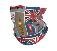 Cache-cou en microfibre avec symboles de l'Angleterre, cadeau d'équitation, alpinisme, ski, écharpe chaude, chapeau de pirate, chapeau de pirate, Noir , Taille unique